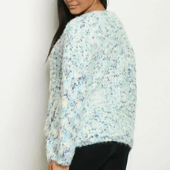 So So Soft Plush v-neck sweater multicolor - Picture 2 of 2